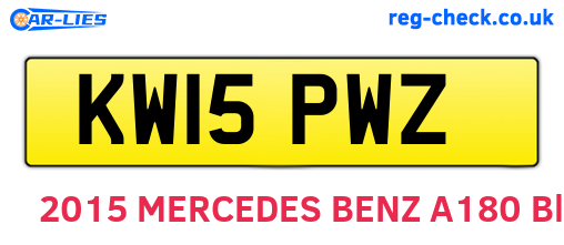 KW15PWZ are the vehicle registration plates.