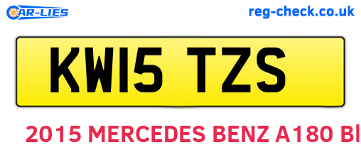 KW15TZS are the vehicle registration plates.