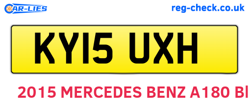 KY15UXH are the vehicle registration plates.