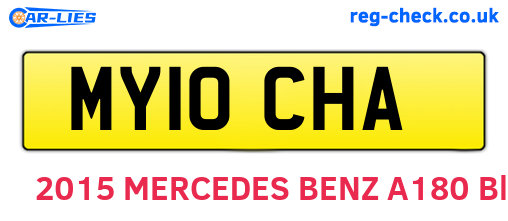 MY10CHA are the vehicle registration plates.