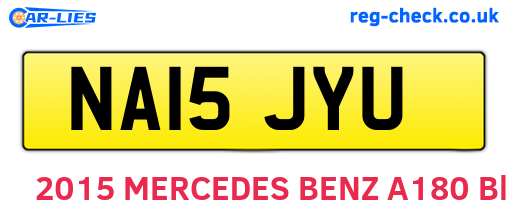 NA15JYU are the vehicle registration plates.