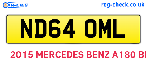 ND64OML are the vehicle registration plates.