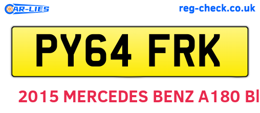 PY64FRK are the vehicle registration plates.