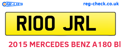 R100JRL are the vehicle registration plates.
