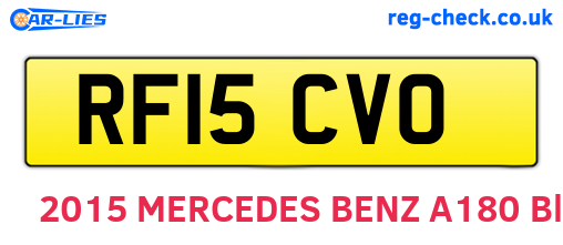 RF15CVO are the vehicle registration plates.