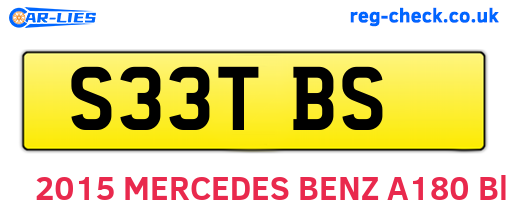 S33TBS are the vehicle registration plates.