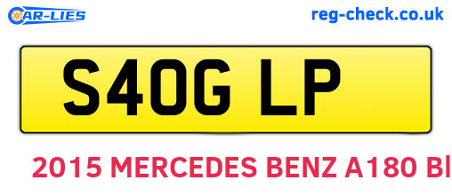 S40GLP are the vehicle registration plates.
