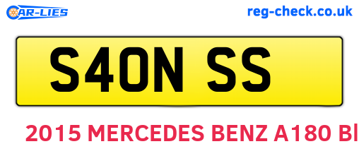 S40NSS are the vehicle registration plates.