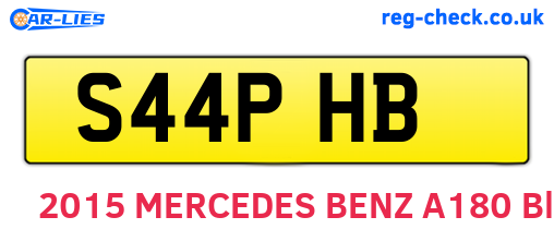 S44PHB are the vehicle registration plates.