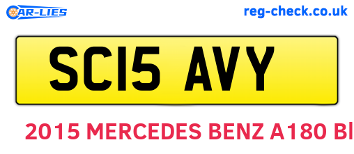 SC15AVY are the vehicle registration plates.