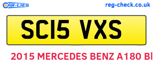 SC15VXS are the vehicle registration plates.