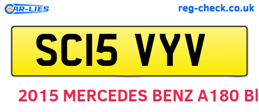 SC15VYV are the vehicle registration plates.