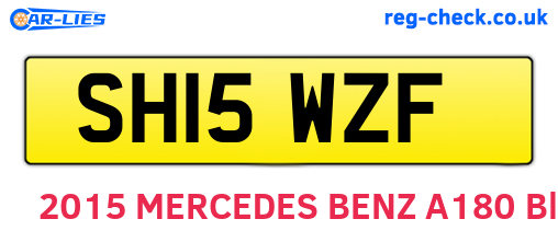 SH15WZF are the vehicle registration plates.