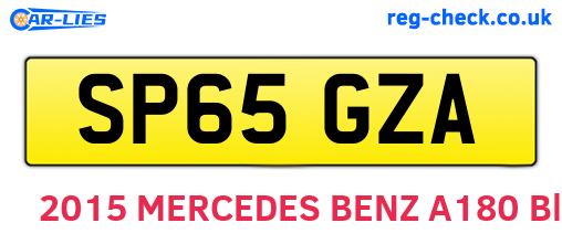 SP65GZA are the vehicle registration plates.