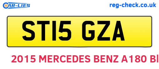 ST15GZA are the vehicle registration plates.