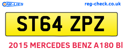ST64ZPZ are the vehicle registration plates.