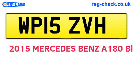 WP15ZVH are the vehicle registration plates.