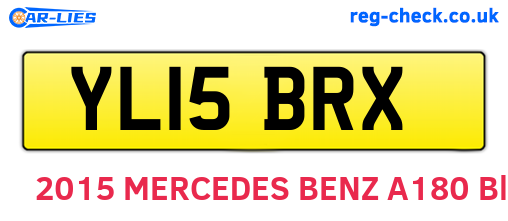 YL15BRX are the vehicle registration plates.