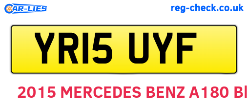 YR15UYF are the vehicle registration plates.