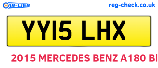 YY15LHX are the vehicle registration plates.