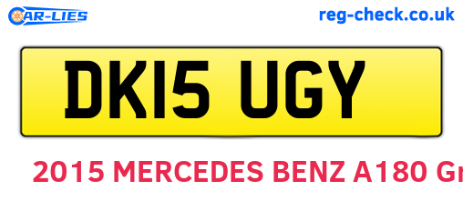 DK15UGY are the vehicle registration plates.