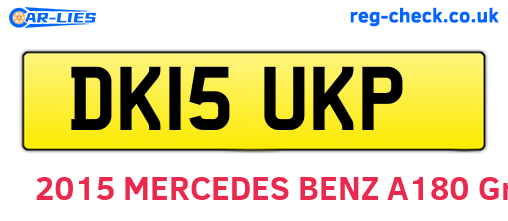 DK15UKP are the vehicle registration plates.