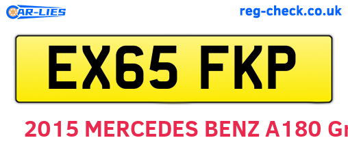 EX65FKP are the vehicle registration plates.