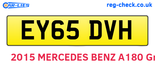 EY65DVH are the vehicle registration plates.