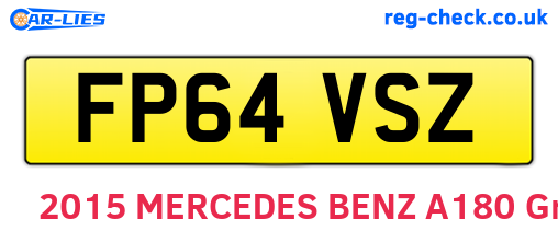 FP64VSZ are the vehicle registration plates.