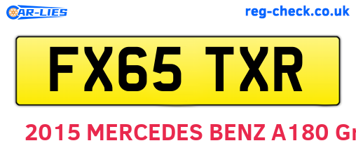 FX65TXR are the vehicle registration plates.