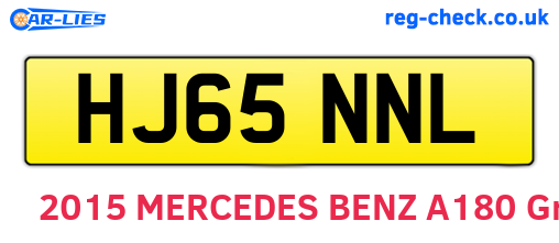 HJ65NNL are the vehicle registration plates.