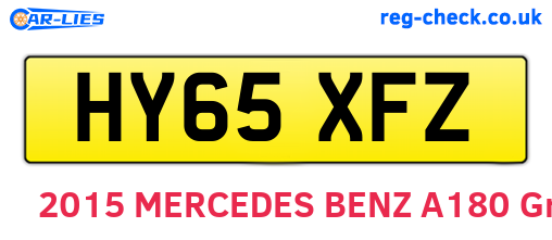 HY65XFZ are the vehicle registration plates.
