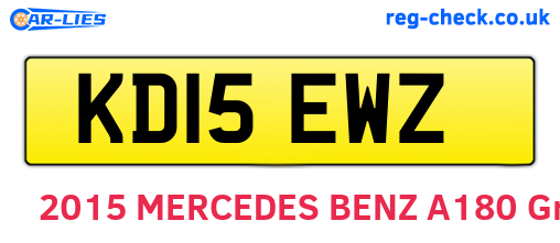 KD15EWZ are the vehicle registration plates.