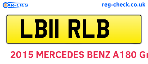 LB11RLB are the vehicle registration plates.