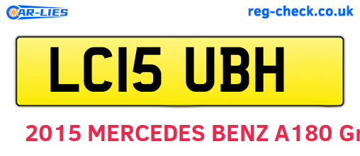 LC15UBH are the vehicle registration plates.