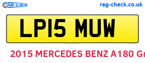 LP15MUW are the vehicle registration plates.