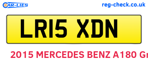 LR15XDN are the vehicle registration plates.