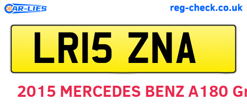 LR15ZNA are the vehicle registration plates.