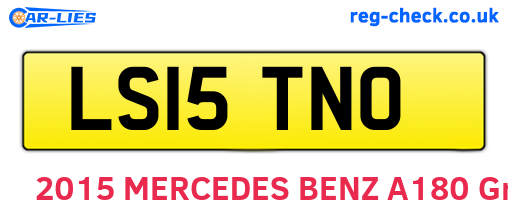 LS15TNO are the vehicle registration plates.