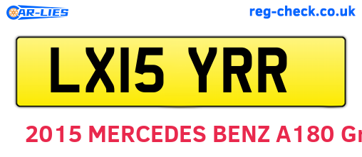 LX15YRR are the vehicle registration plates.