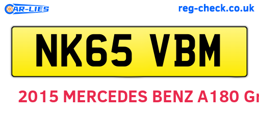 NK65VBM are the vehicle registration plates.