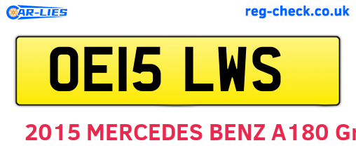 OE15LWS are the vehicle registration plates.
