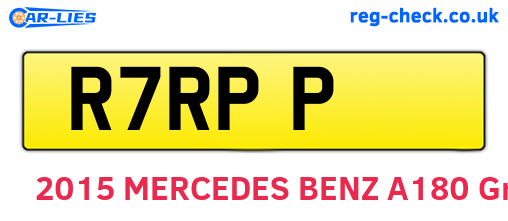 R7RPP are the vehicle registration plates.