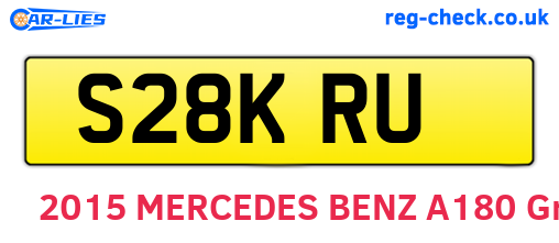 S28KRU are the vehicle registration plates.