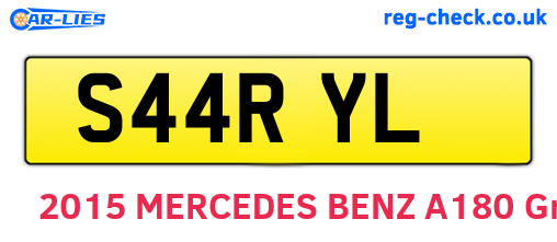 S44RYL are the vehicle registration plates.