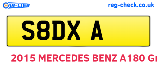 S8DXA are the vehicle registration plates.