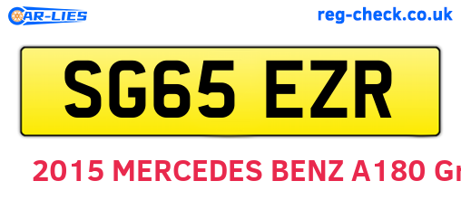 SG65EZR are the vehicle registration plates.