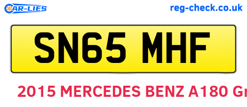 SN65MHF are the vehicle registration plates.