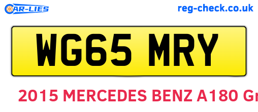 WG65MRY are the vehicle registration plates.
