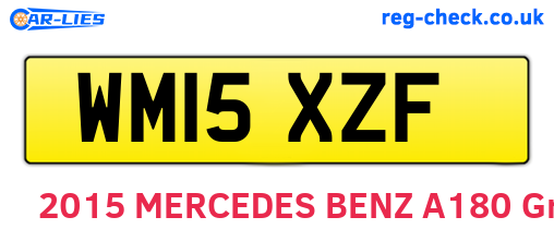 WM15XZF are the vehicle registration plates.